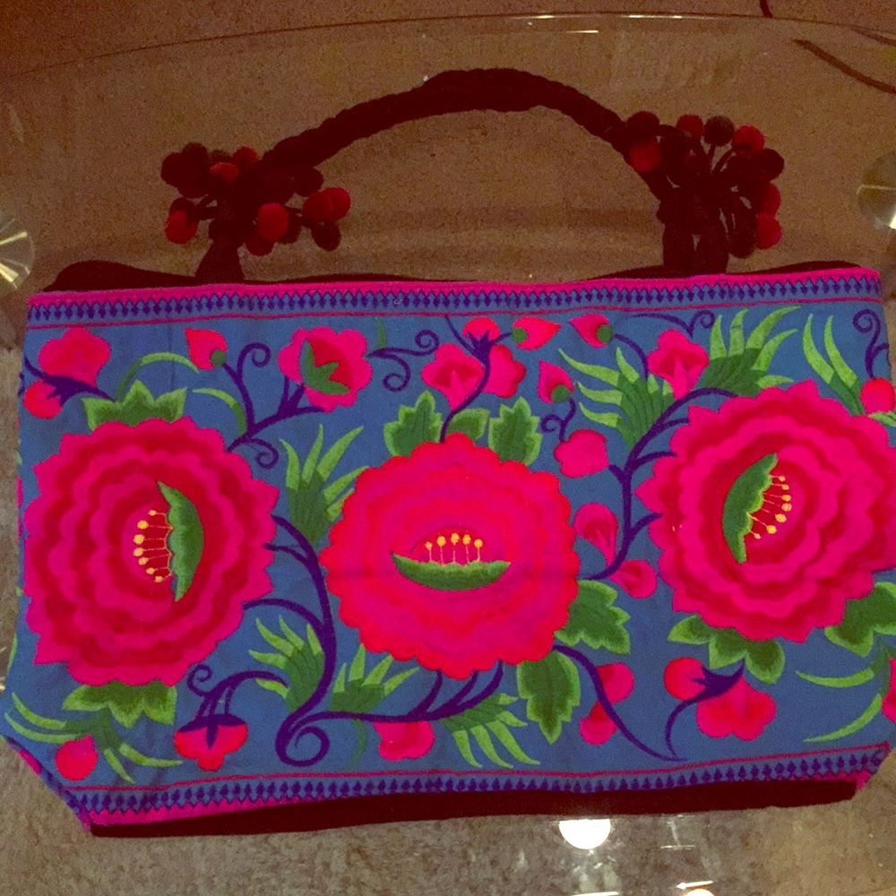 Gorgeous ethnic embroidered purse tote LARGE